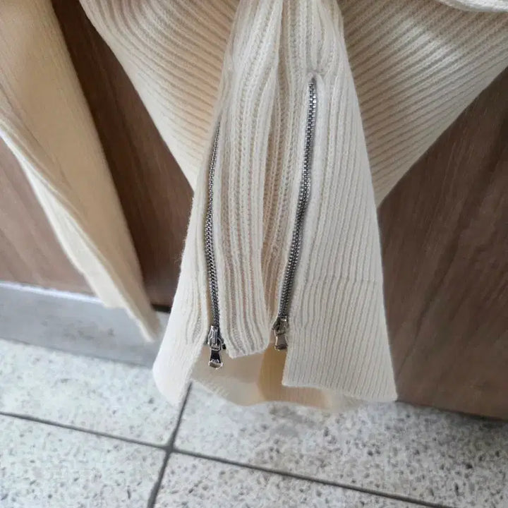 [BUNJANG] Solid Homme Cashmere Side Zip Knit 46 / 솔리드옴므 캐시미어 사이드 지퍼 니트 46