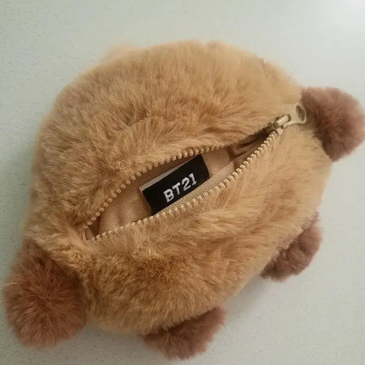 [BUNJANG] BT21 Shooky Baby Fluffy Pouch / bt21 베이비 플랫퍼 파우치 슈키