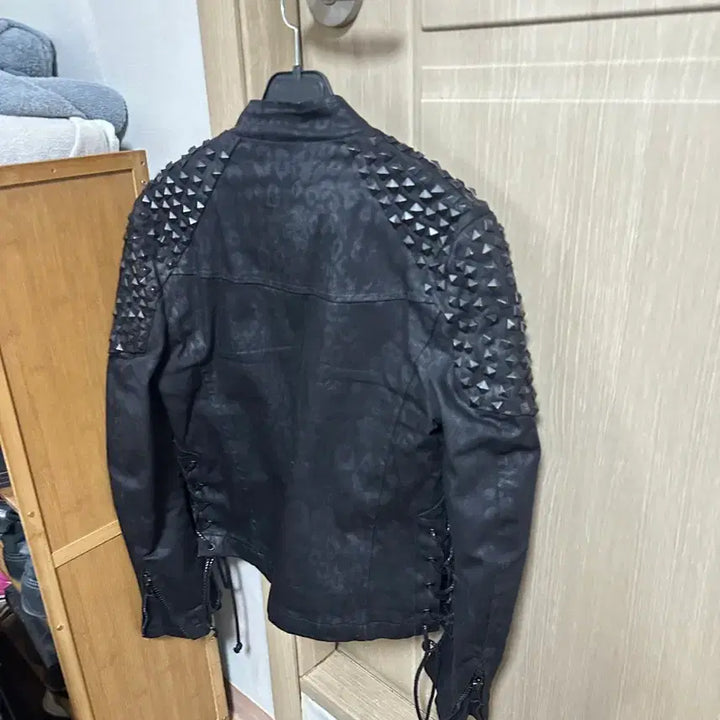 [BUNJANG] Studded Leather Black Rider Jacket (Size S) / 스터드가죽블랙라이더자켓 s
