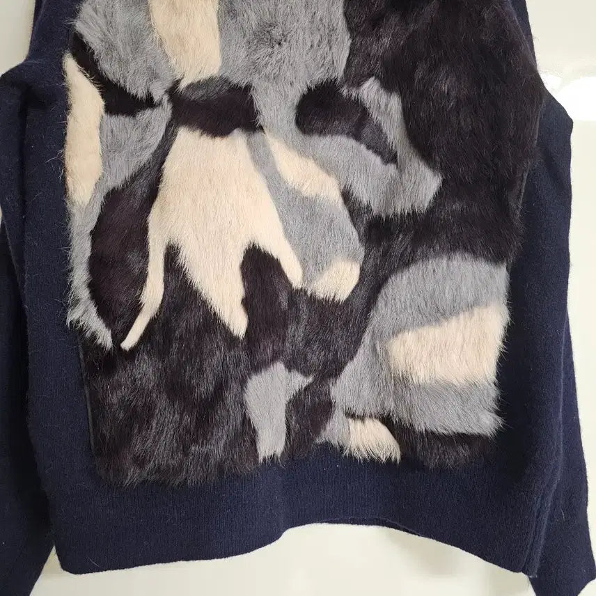 [BUNJANG] O!Z O!Z Second Rabbit Fur Knit Navy / 오즈세컨 토끼털 니트 네이비