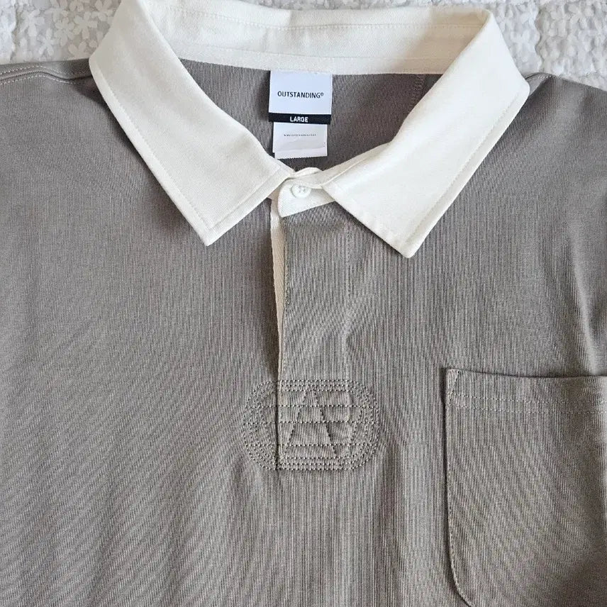 [BUNJANG] OUTSTANDING Rugby Shirt L Size / OUTSTANDING 럭비 셔츠 L
