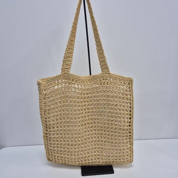[BUNJANG] Prada Raffia Beige Tote Bag 1BG393 / 프라다 라피아 베이지 토트백1BG393