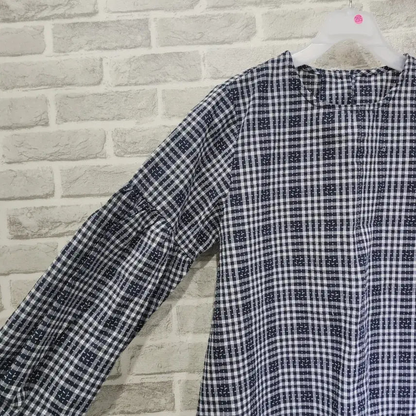 [BUNJANG] Checkered Blouse / ㄹ255 체크 블라우스 150