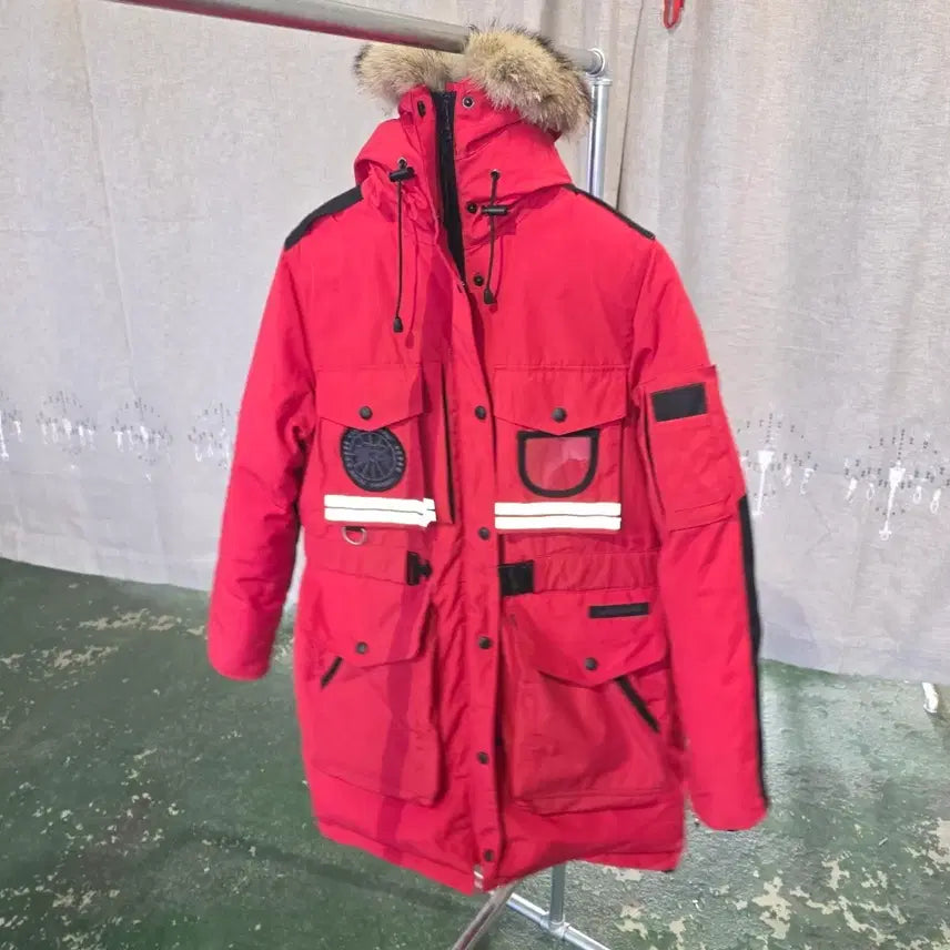 [BUNJANG] Vintage Canada Goose Red Padded Jacket / [무료배송] 빈티지 구제옷 캐나다구스 레드 패딩 점퍼