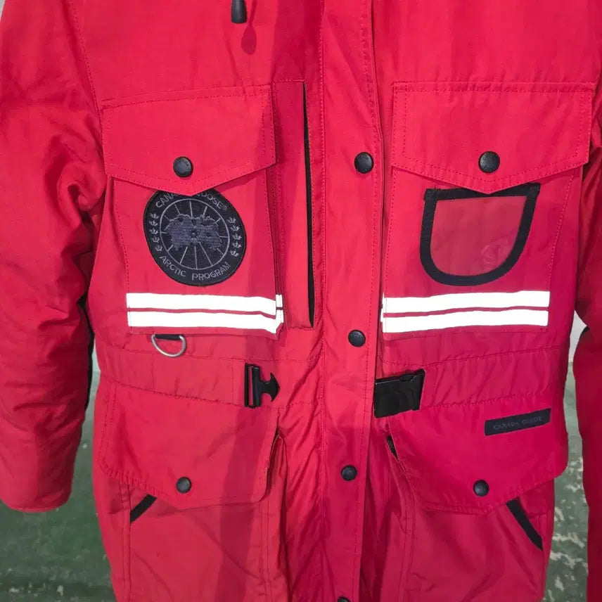 [BUNJANG] Vintage Canada Goose Red Padded Jacket / [무료배송] 빈티지 구제옷 캐나다구스 레드 패딩 점퍼