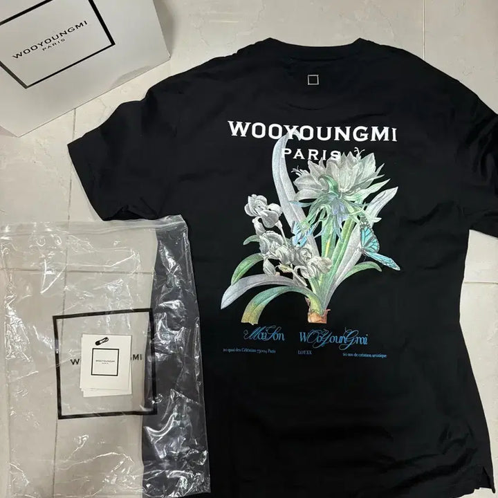 [BUNJANG] Wooyoungmi Flower Short Sleeve T-shirt / [당일출고,풀박스] 우영미 플라워 반팔 48사이즈