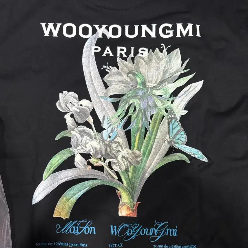 [BUNJANG] Wooyoungmi Flower Short Sleeve T-shirt / [당일출고,풀박스] 우영미 플라워 반팔 48사이즈