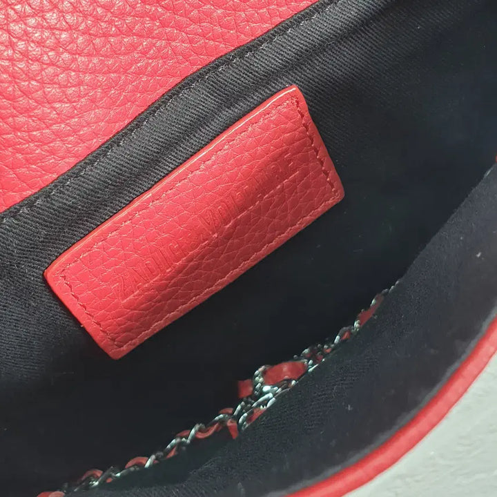 [BUNJANG] Zadig &amp; Voltaire Red Leather Crossbody Shoulder Bag / 쟈딕앤볼테르 레드 레더 크로스바디 숄더백