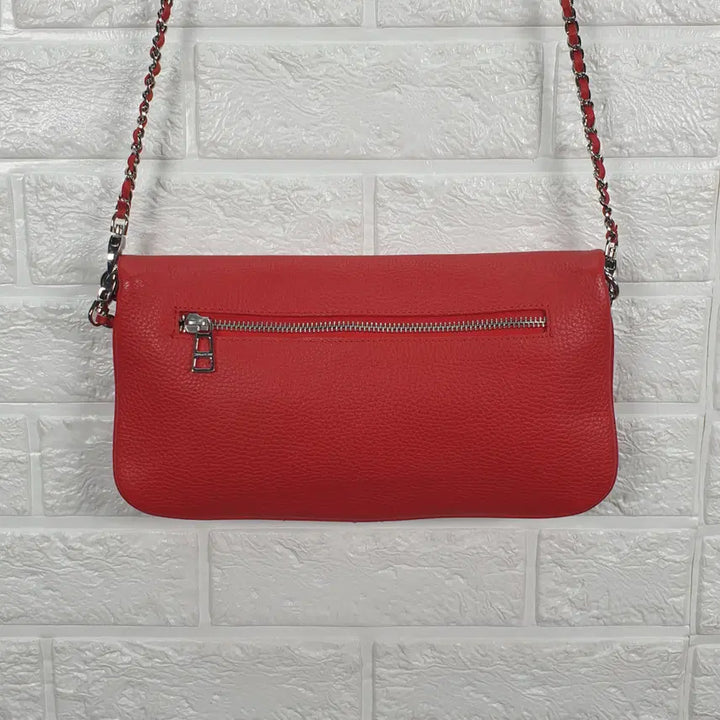 [BUNJANG] Zadig &amp; Voltaire Red Leather Crossbody Shoulder Bag / 쟈딕앤볼테르 레드 레더 크로스바디 숄더백