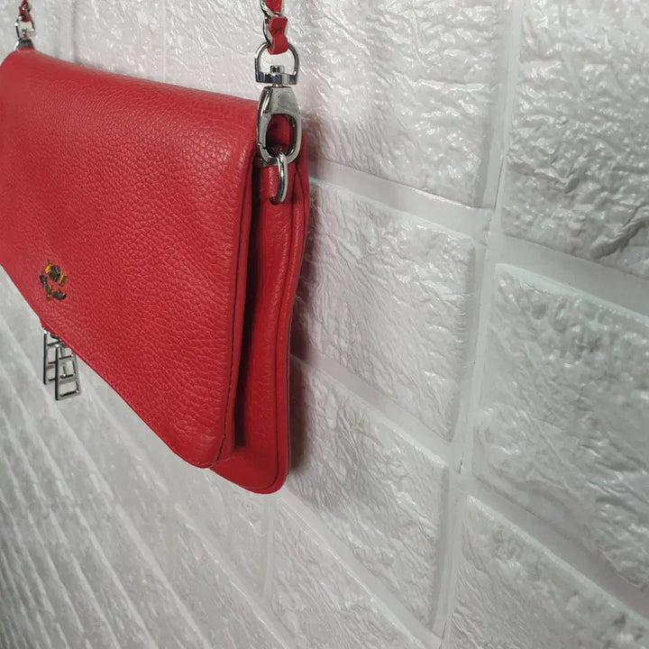 [BUNJANG] Zadig &amp; Voltaire Red Leather Crossbody Shoulder Bag / 쟈딕앤볼테르 레드 레더 크로스바디 숄더백