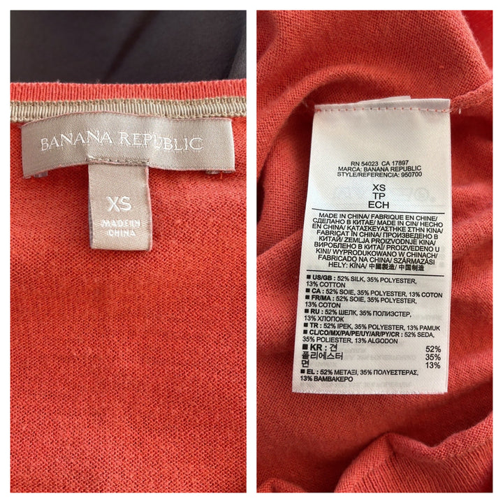 [BUNJANG] Banana Republic Silk Blend V-Neck Sweater / (XS) 바나나 리퍼블릭 실크 혼방 브이넥 스웨터 니트 / 바나나리퍼블릭