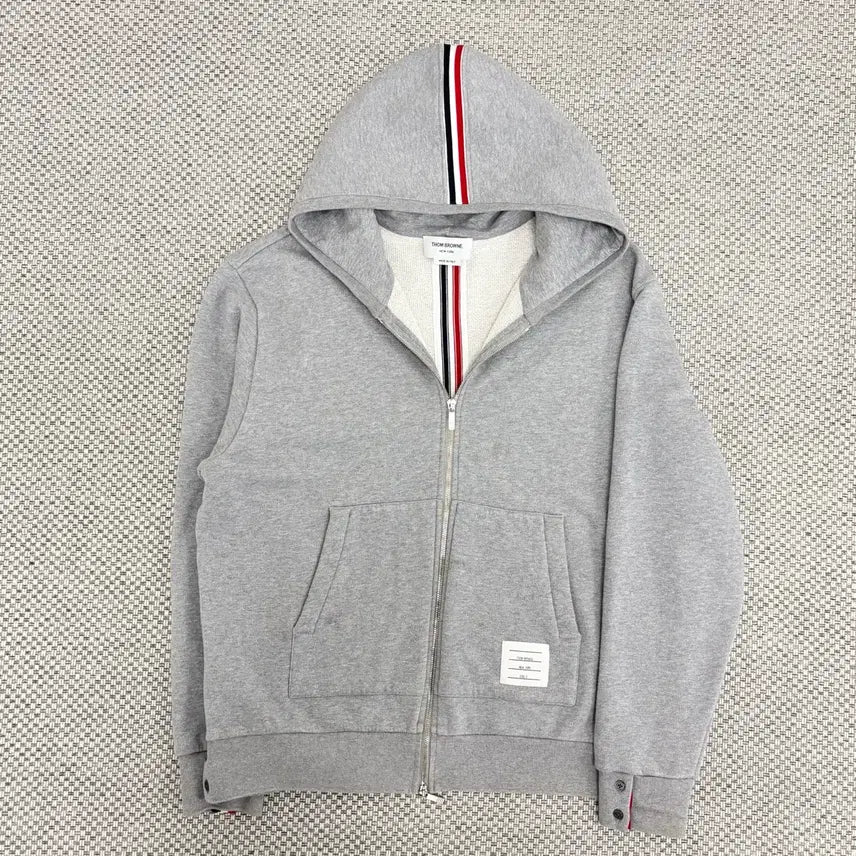 [BUNJANG] Thom Browne Hooded Zip-Up Gray / [5]톰브라운 백삼선 후드집업