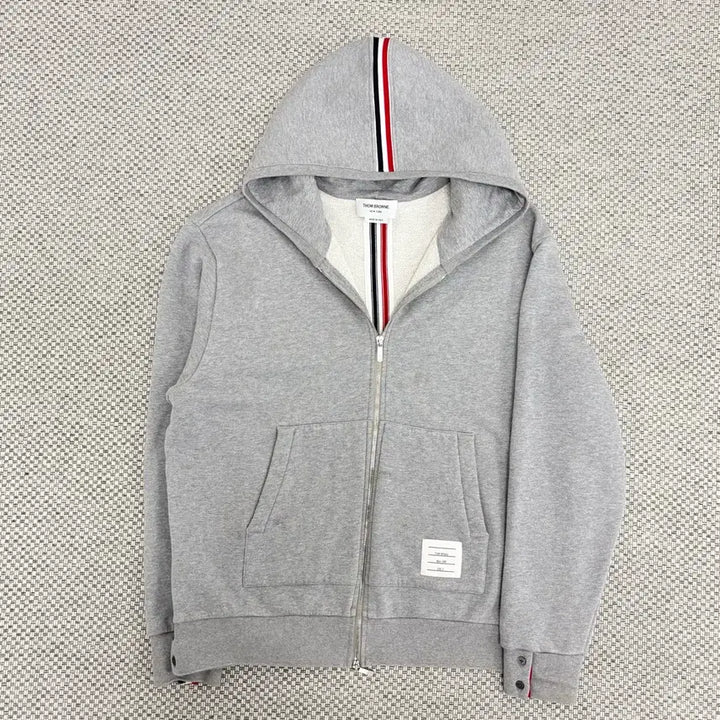 [BUNJANG] Thom Browne Hooded Zip-Up Gray / [5]톰브라운 백삼선 후드집업