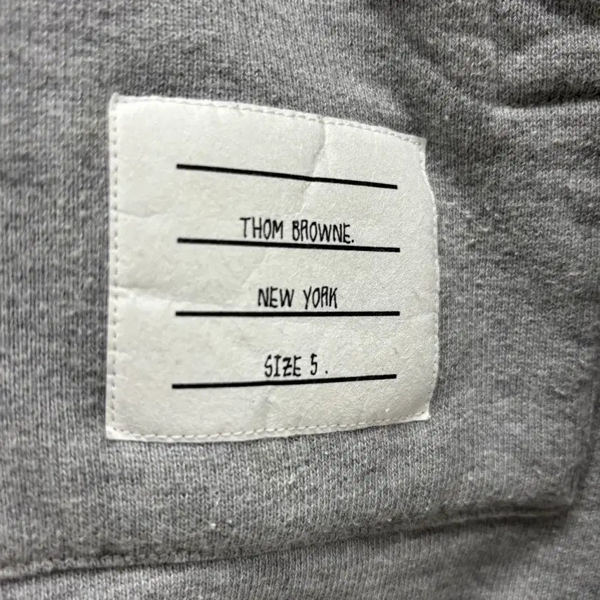 [BUNJANG] Thom Browne Hooded Zip-Up Gray / [5]톰브라운 백삼선 후드집업