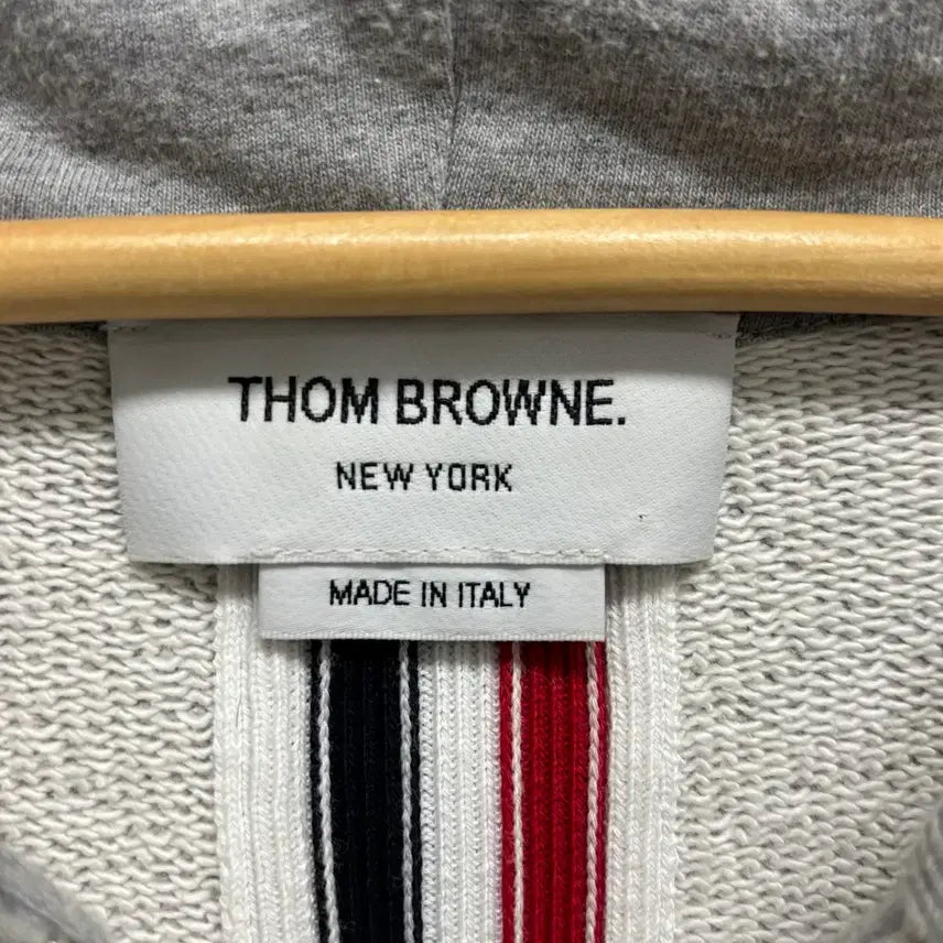 [BUNJANG] Thom Browne Hooded Zip-Up Gray / [5]톰브라운 백삼선 후드집업