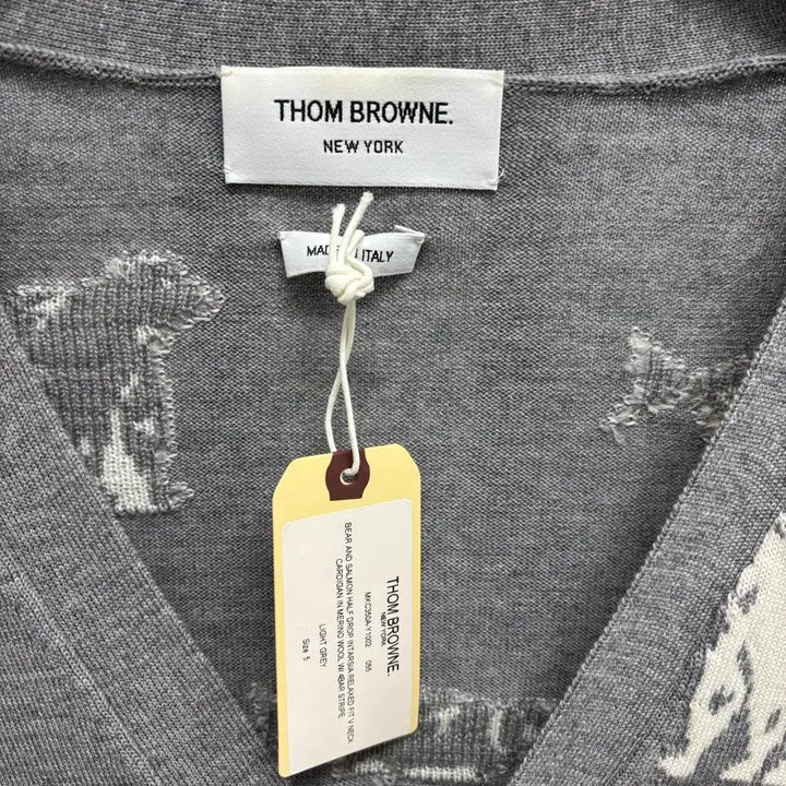 [BUNJANG] Thom Browne Cardigan / [5]톰브라운 배언 앤 살몬 울 가디건