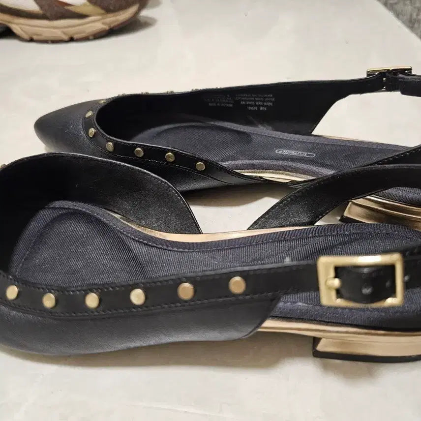[BUNJANG] Rockport Black Slingback Flat Sandals / 락포트 블랙 샌들 슬링백 플랫 슈즈