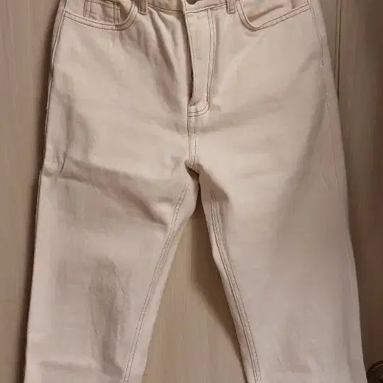 [BUNJANG] ROBINU Ivory Straight Fit Denim Pants L / ROBINU 아이보리 데님 바지 L
