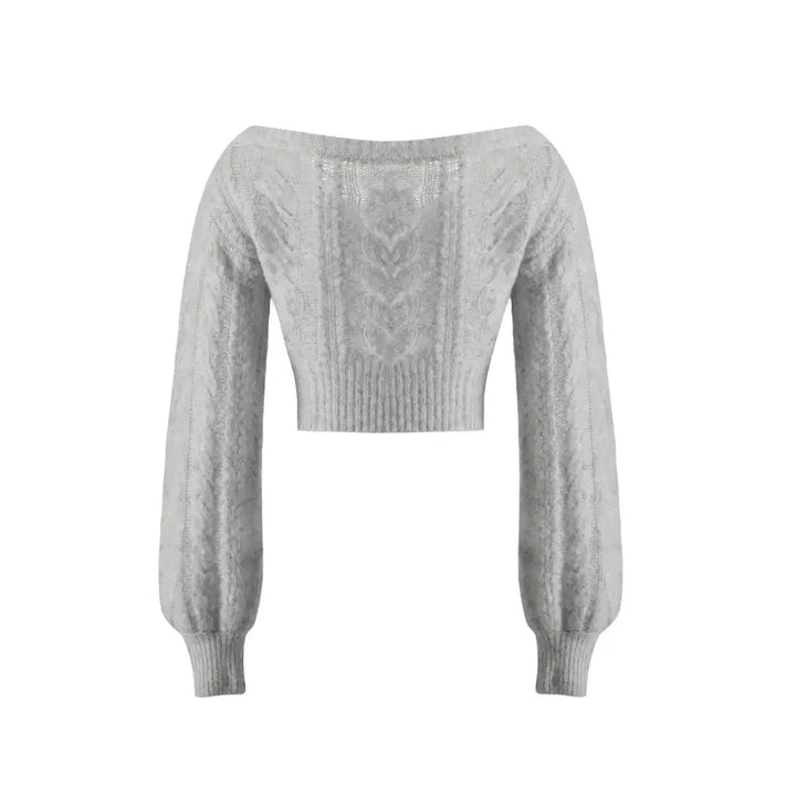 [BUNJANG] Nana Jacqueline Eva Off-Shoulder Cardigan (Gray) / 나나재클린 에바 오프숄더 가디건 (그레이) - 미착용 새상품