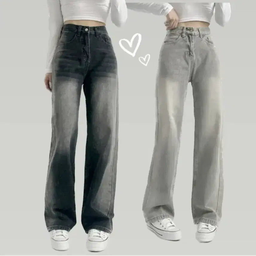 [BUNJANG] High-waist Black Jeans S (New) / 여성 하이웨스트 흑청 바지 S 새상품