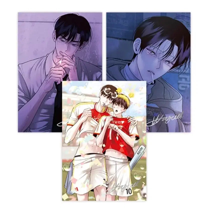 [BUNJANG] WAGUL Artist Exhibition "Monday Savior" A5 Illustration Card Set (3 Types) / 와글 작가전 월요일의 구원자 A5 일러스트 색지 세트 3종 일괄
