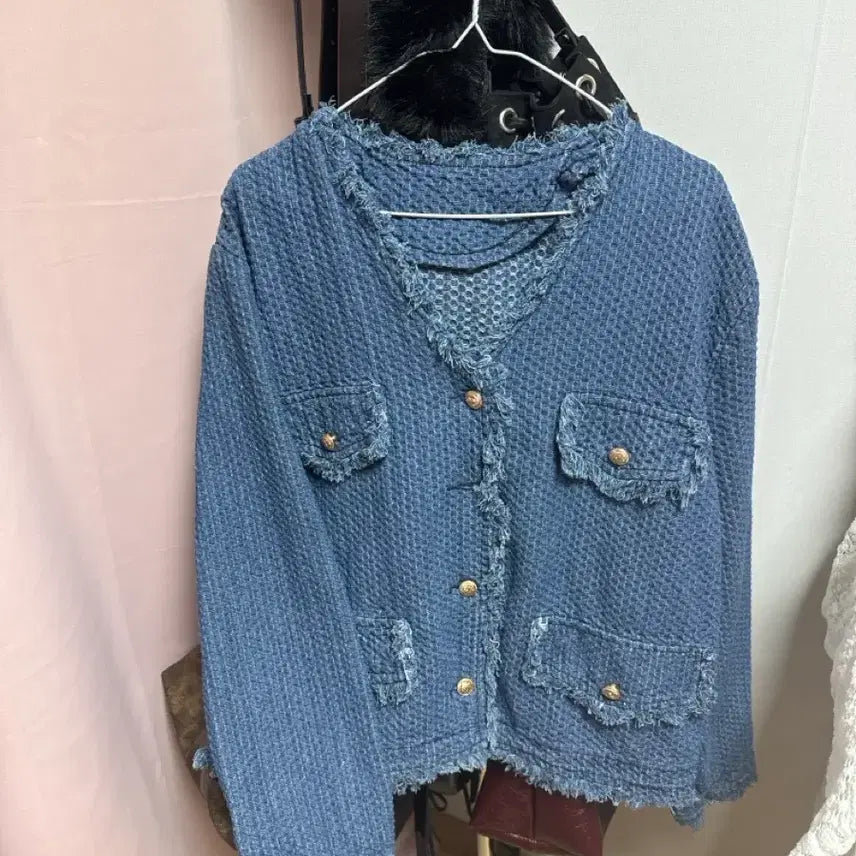 [BUNJANG] Shoopen Denim Tweed Jacket / 슈펜 자켓