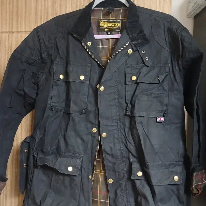 [BUNJANG] Speedwear Black Wax Jacket M / 영국스피드웨어 블랙 왁스 자켓 M