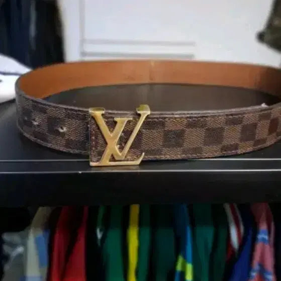 [BUNJANG] Louis Vuitton Damier Initial Belt / 루이비통 다미에 이니셜 벨트