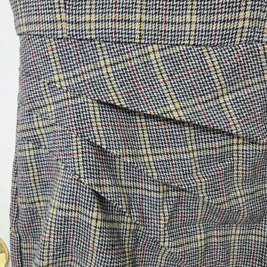 [BUNJANG] Check Pattern Shirring Asymmetric Dress / 체크 패턴 원피스