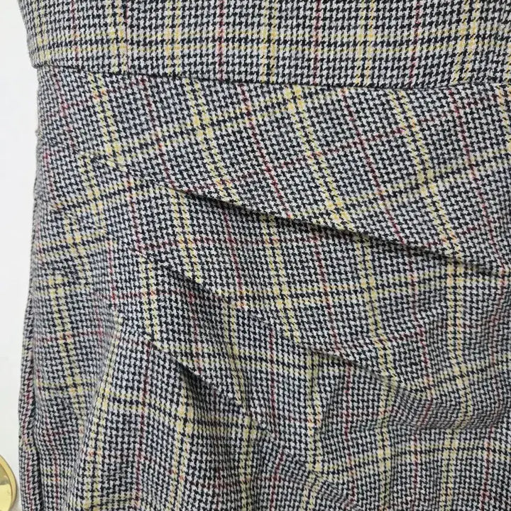 [BUNJANG] Check Pattern Shirring Asymmetric Dress / 체크 패턴 원피스