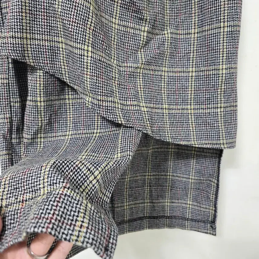 [BUNJANG] Check Pattern Shirring Asymmetric Dress / 체크 패턴 원피스