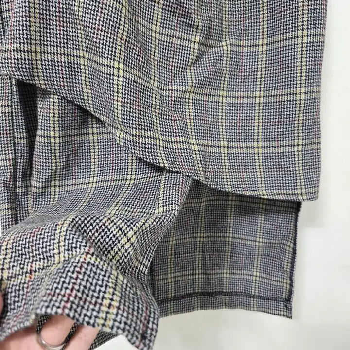 [BUNJANG] Check Pattern Shirring Asymmetric Dress / 체크 패턴 원피스