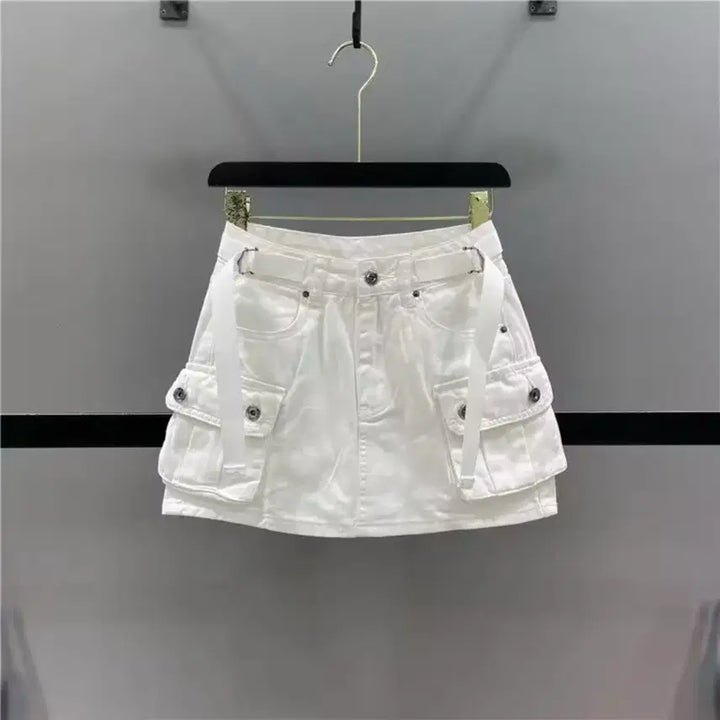 [BUNJANG] White Mini Skirt - Casual Vintage Date Look / 화이트 미니스커트 / 데일리 캐주얼 유니크 빈티지 긱시크 데이트룩