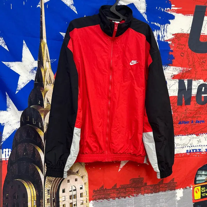 [BUNJANG] Nike Swoosh Oversized Batwing Windbreaker L (Size 100) / s급 나이키 스우시 오버핏 가오리핏 바람막이 L100