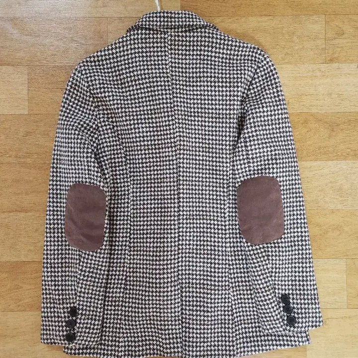 [BUNJANG] Houndstooth Check Elbow Patch Jacket / 하운드투스 체크 엘보패치 자켓