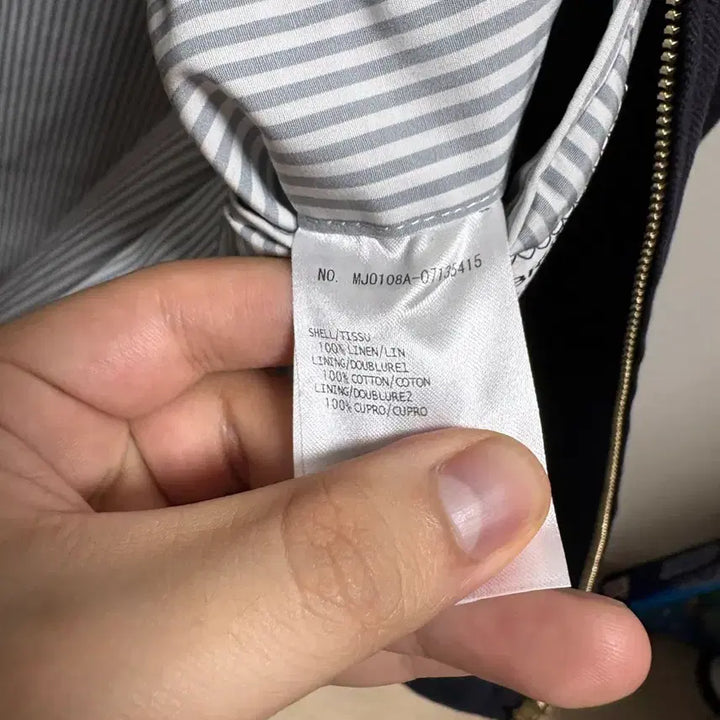 [BUNJANG] Thom Browne Linen Bomber Jacket / (새상품급, 정품) 톰브라운 사선 린넨 봄버 자켓