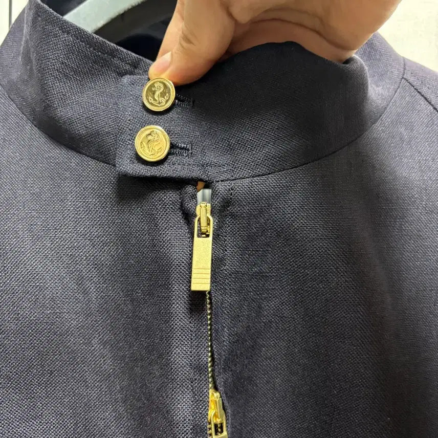 [BUNJANG] Thom Browne Linen Bomber Jacket / (새상품급, 정품) 톰브라운 사선 린넨 봄버 자켓