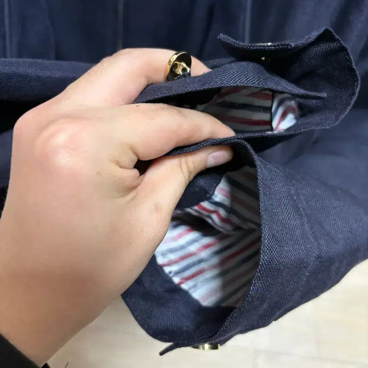 [BUNJANG] Thom Browne Linen Bomber Jacket / (새상품급, 정품) 톰브라운 사선 린넨 봄버 자켓