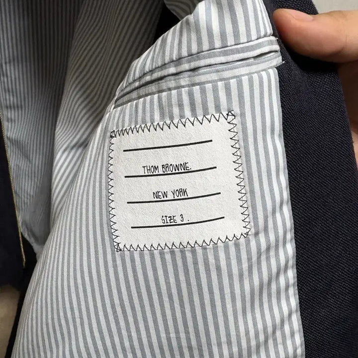 [BUNJANG] Thom Browne Linen Bomber Jacket / (새상품급, 정품) 톰브라운 사선 린넨 봄버 자켓