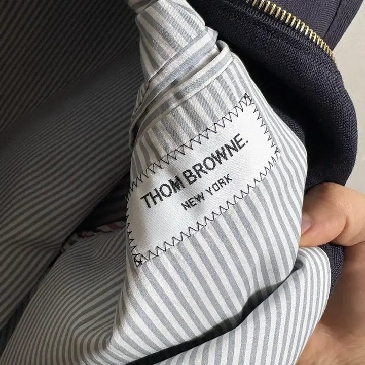 [BUNJANG] Thom Browne Linen Bomber Jacket / (새상품급, 정품) 톰브라운 사선 린넨 봄버 자켓