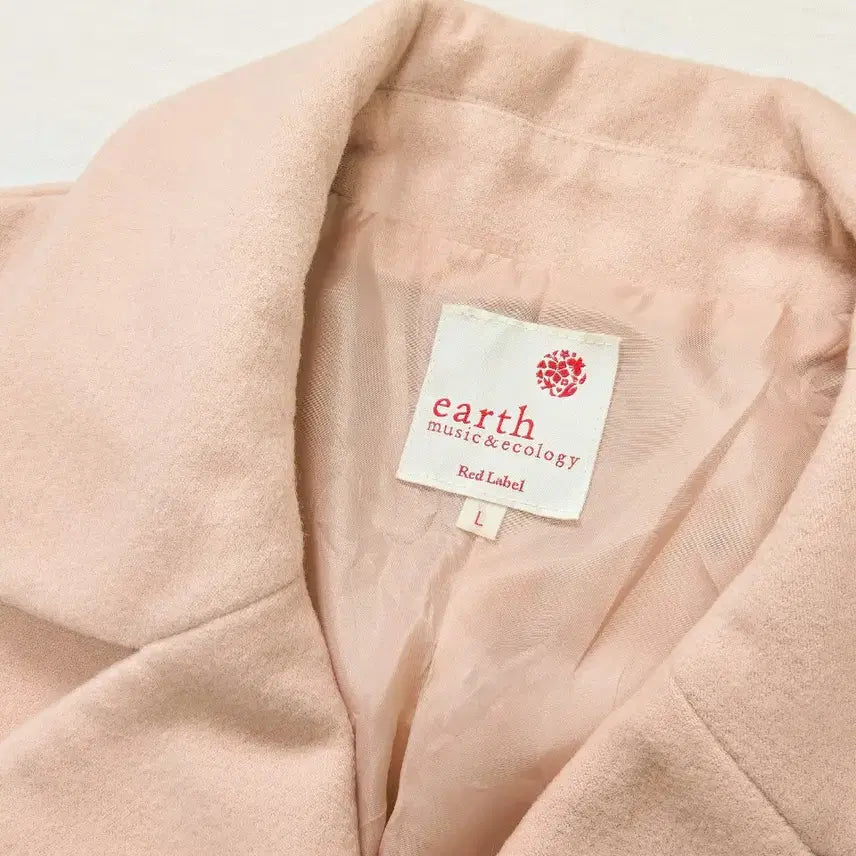 [BUNJANG] Hime Peach Pink Pearl Button Coat / 히메 피치 핑크 진주 버튼 코트 (일본빈티지)