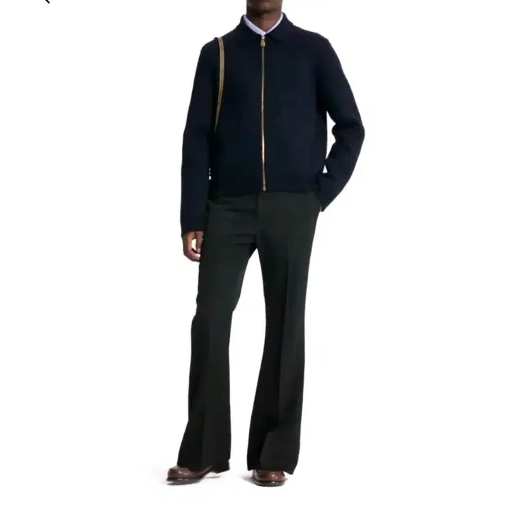 [BUNJANG] Louis Vuitton Monogram Blouson Zip-up Knit Jacket / 네고0 (4L) 루이비통 모노그램 블루종 집업 니트 자켓