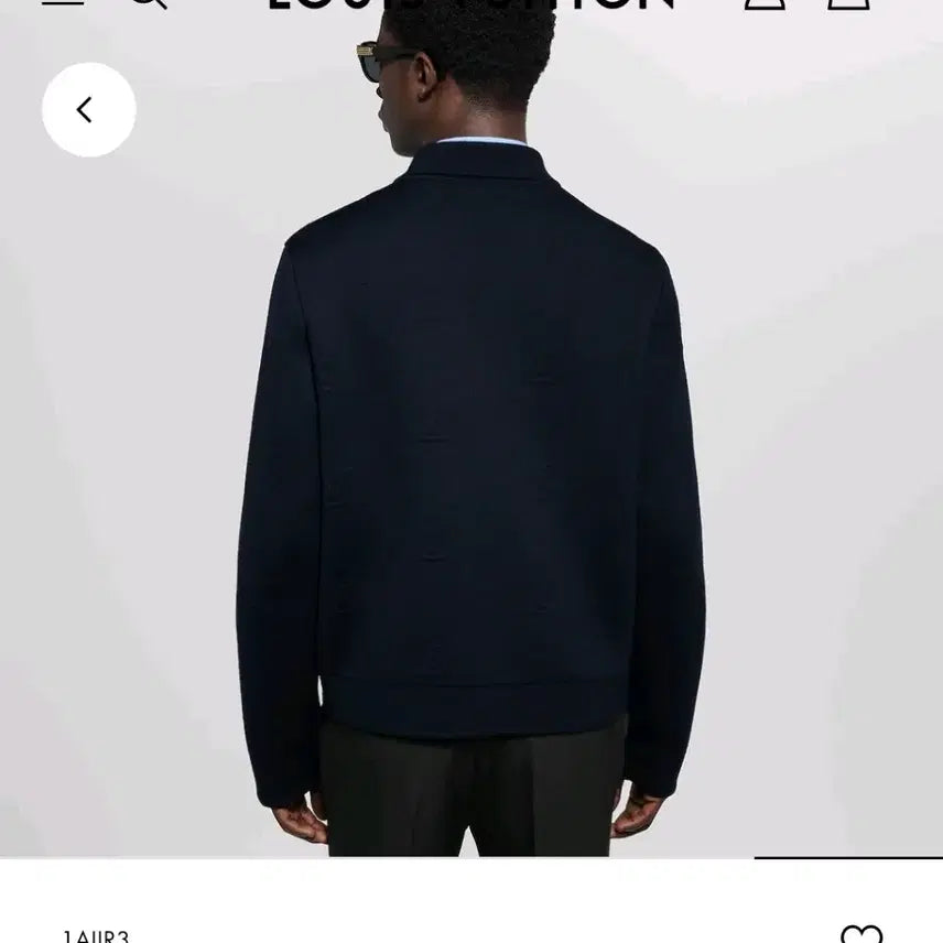 [BUNJANG] Louis Vuitton Monogram Blouson Zip-up Knit Jacket / 네고0 (4L) 루이비통 모노그램 블루종 집업 니트 자켓