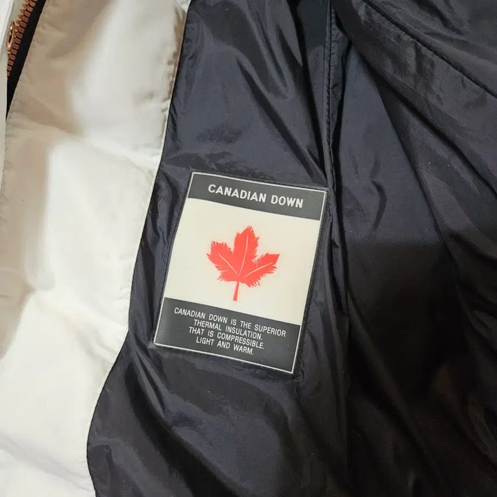 [BUNJANG] Black Yak Rose Gold Zip-Up White Hooded Canada Down Long Padded Coat / 블랙야크 로즈골드 집업 화이트 후드 캐나다다운 롱패딩