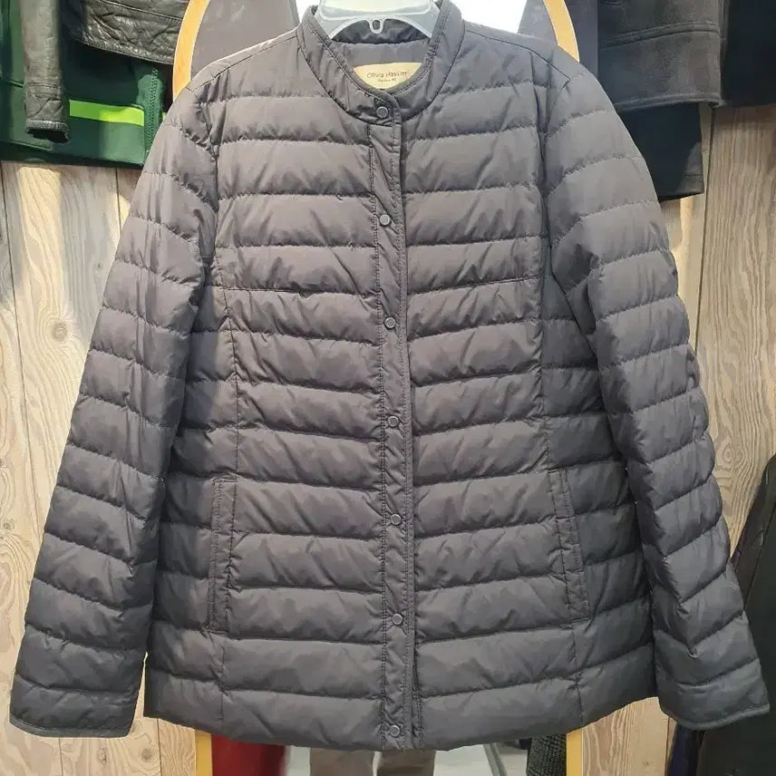 [BUNJANG] Olivia Hassler Women's Lightweight Duck Down Padded Jacket (Charcoal, Size 90) / 올리비아하슬러 여성 경량 덕다운 패딩 (90/차콜)
