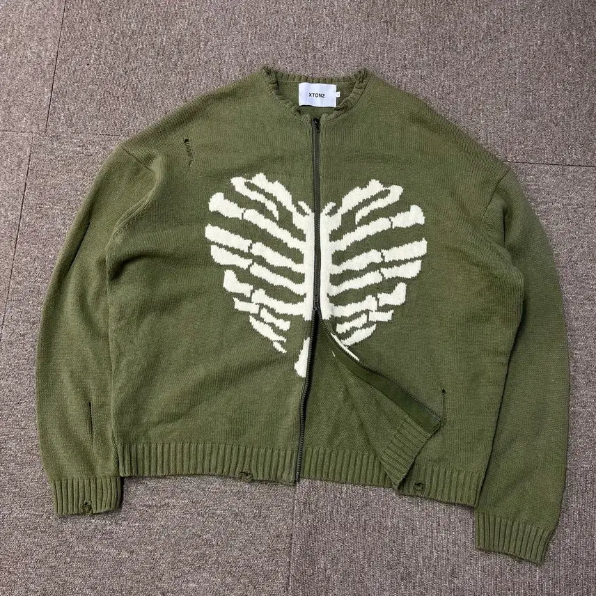 [BUNJANG] XTONZ Two-Way Boune Knit Zip-up / [L] 엑스톤즈 투웨이 보운 니트집업