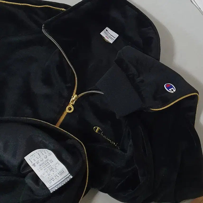 [BUNJANG] Champion Velvet Tracksuit Set Black / 세일)No.26021202 챔피온 벨벳 트레이닝복 세트 블랙