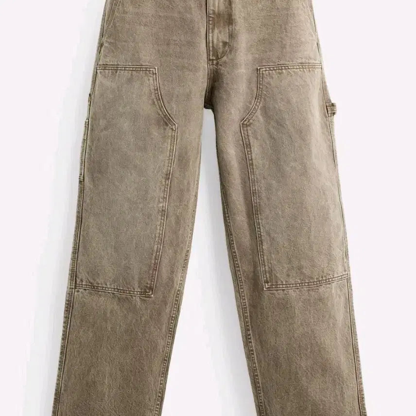 [BUNJANG] Zara Washed Carpenter Pocket Pants Brown / [29] 자라 워시드 카펜터 포켓 팬츠 브라운