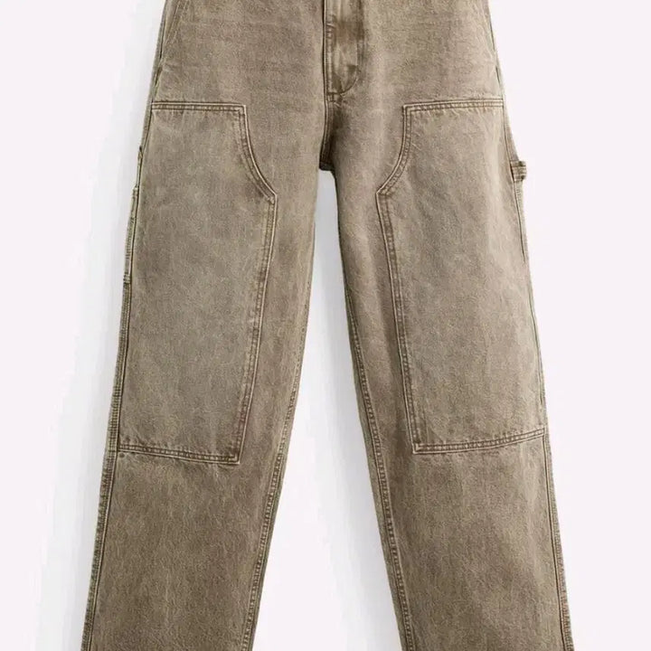 [BUNJANG] Zara Washed Carpenter Pocket Pants Brown / [29] 자라 워시드 카펜터 포켓 팬츠 브라운