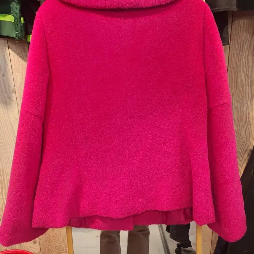 [BUNJANG] Shema Premium Wool Angora Jacket - Hot Pink - Size 66 / (앙고라40%) 쉐마 프리미엄 울 앙고라 자켓 / 핫핑크 / 66
